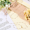 5M ABS Imitation Pearl Beaded Chains CHC-SC0001-14KCG-3