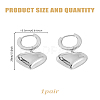 1 Pair Brass Hoop Earrings EJEW-LP0007-123P-2