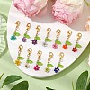 Acrylic Flower Pendant Decorations HJEW-MZ00086-2