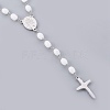 304 Stainless Steel Rosary Bead Necklaces NJEW-F240-01P-4