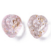 Transparent Spray Painted Glass Beads GLAA-R215-01-B04-2