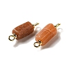 Natural Red Aventurine Connector Charms FIND-C046-10A-G-2