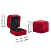 Square Velvet Ring Boxes LS-VBOX-WH0002-01B-2