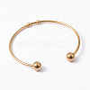 Fashion 304 Stainless Steel Cuff Bangles Torque Bangles X-BJEW-H473-01G-6