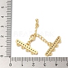 Brass Micro Pave Cubic Zirconia Chain Extender KK-L216-004A-G-3