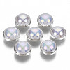 ABS Plastic Imitation Pearl Sewing Buttons BUTT-S005-8mm-03S-1