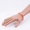 Natural Weathered Agate Stretch Beads Bracelets X-BJEW-JB02513-01-3