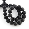 Natural Lava Rock Gemstone Round Bead Strands X-G-R285-8mm-06-2