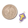 10Pcs 10 Colors Handmade Lampwork Enamel Religion Cross Links Connector Charms PALLOY-JF04302-2