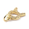 Brass Micro Pave Cubic Zirconia Charms ZIRC-F131-16G-08-3