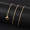 Ion Plating(IP) 304 Stainless Steel Oval Ball Chain Necklace for Men Women X-NJEW-M200-09G-4