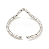 Non-Tarnish 304 Stainless Steel V-shape Open Cuff Ring for Women RJEW-A043-30P-3