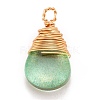 Transparent Glass Pendants PALLOY-JF00559-2