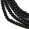 Natural Obsidian Round Beads Strands G-E329-4mm-37-5