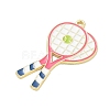 Tennis Alloy Enamel Pendants AL-CBA292F-02J-G-2