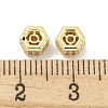 Brass Micro Pave CLear Cubic Zirconia Beads KK-Z044-07G-3