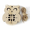 Unfinished Wood Pendant Decorations XMAS-PW0001-170-09-1