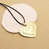 Bohemian Style Zinc Alloy Pendant Black Waxed Cord Necklaces for Women FS-WG15105-01-1