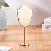 Bust Shaped Microfiber Necklace Display Stands with Golden Tone Aluminum Alloy Support ODIS-H006-01D-1