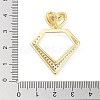 Rack Plating Brass Micro Pave Clear Cubic Zirconia Pendants KK-H474-19G-08-3