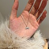 Rainbow 925 Sterling Silver Micro Pave Cubic Zirconia Pendant Necklaces for Women NJEW-F338-06P-3