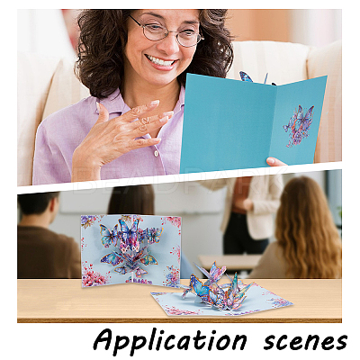3D Pop Up Flower Paper Teachers' Day Greeting Card AJEW-WH0673-79-1