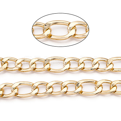 Aluminum Faceted Figaro Chain CHA-N003-34KCG-1