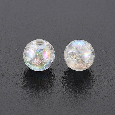 Transparent Crackle Acrylic Beads MACR-S373-66-L06-1