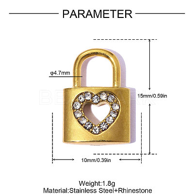 304 Stainless Steel Rhinestone Pendants STAS-OY015-43G-1
