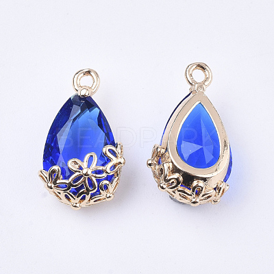 Transparent Glass Pendants X-GLAA-T007-05B-1
