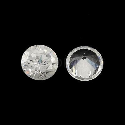 Diamond Shaped Cubic Zirconia Pointed Back Cabochons ZIRC-R004-14mm-01-1