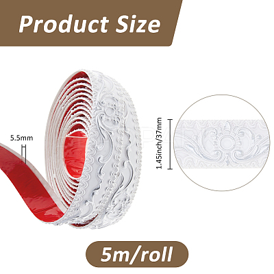 PVC Self-Adhesive Flexible Molding Trim AJEW-WH0348-636A-1