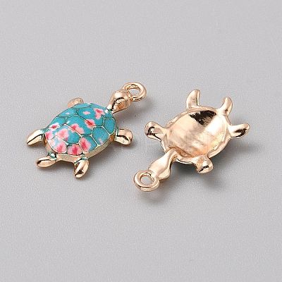 Alloy Enamel Pendants FIND-CJC0027-01G-04-1
