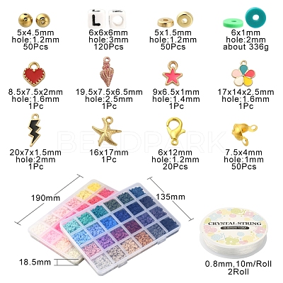 DIY Heishi Surfer Bracelet Making Kit DIY-YW0005-86-1