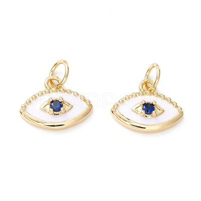 Brass Micro Pave Midnight Blue Cubic Zirconia Charms ZIRC-Z019-03G-NR-1