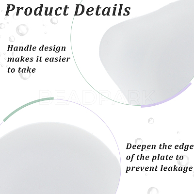Disposable Plastic Plate AJEW-WH0314-612B-1