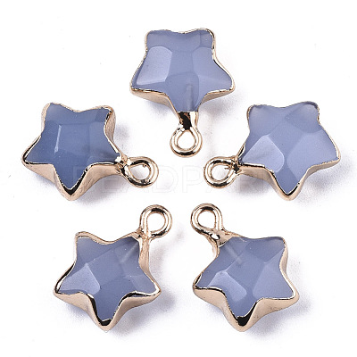 Natural Grey Agate Pendants X-G-N326-36F-1