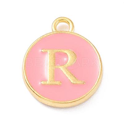 Golden Plated Alloy Enamel Charms X-ENAM-Q437-14R-1