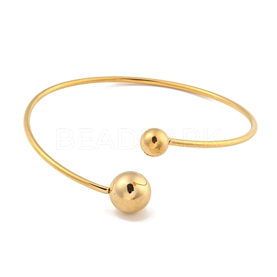 Ion Plating(IP) 304 Stainless Steel Cuff Bangles BJEW-P331-15G-1