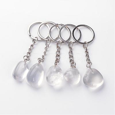 Natural Crystal Keychain G-Q484-D10-1
