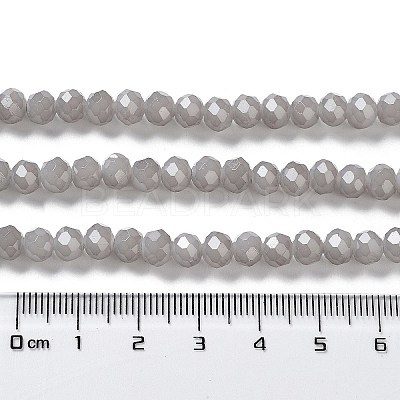 Baking Paint Imitation Jade Glass Bead Strands X-DGLA-A034-J6MM-A43-1