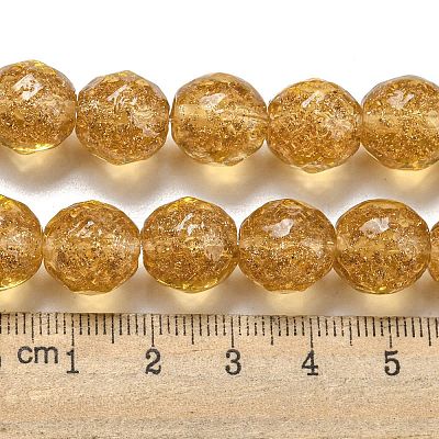 Handmade Gold Sand Lampwork Beads Strands LAMP-L079-06C-1