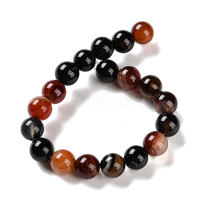 Natural Striped Agate/Banded Agate Beads Strands G-Z060-A01-C13-1