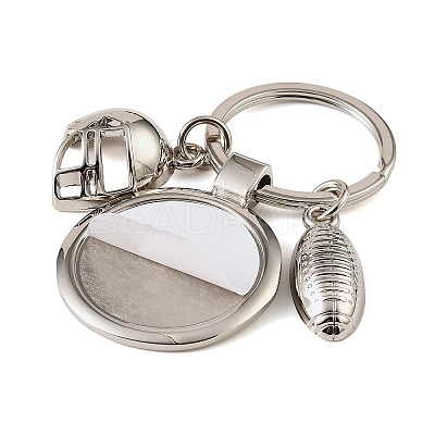 Rugby Alloy Sublimation Blanks Keychains AL-CBAF9A1-02P-03-1