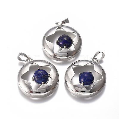 Natural Lapis Lazuli Pendants G-L512-S04-1