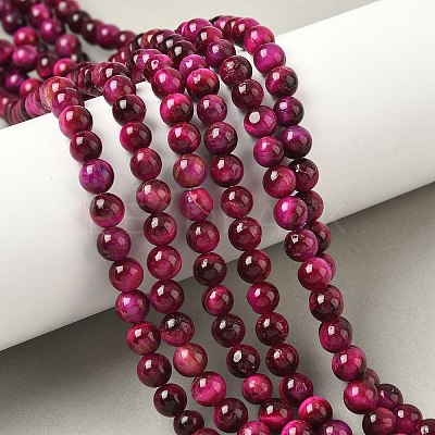 Grade B Natural Tiger Eye Beads Strands G-F591-18-8mm-05-01-1