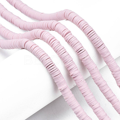 Handmade Polymer Clay Beads Strands CLAY-R089-6mm-049-1