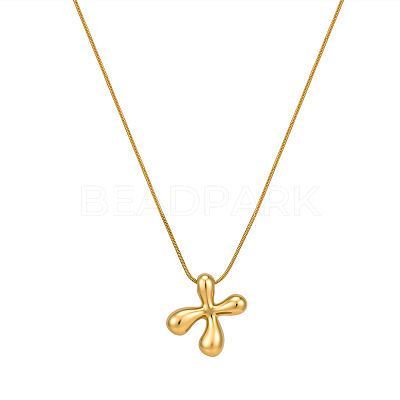 304 Stainless Steel Alphabet Pendant Necklaces for Men and Women GP1122-24-1