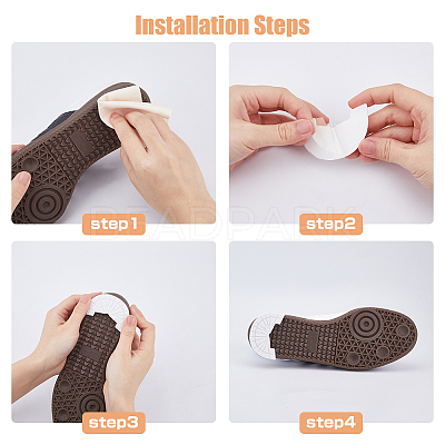 5 Pairs 5 Styles Anti Skid Rubber Shoes Bottoms FIND-DC0005-97-1