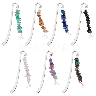1 Set Alloy Hook Bookmarks AJEW-FH0003-73-1